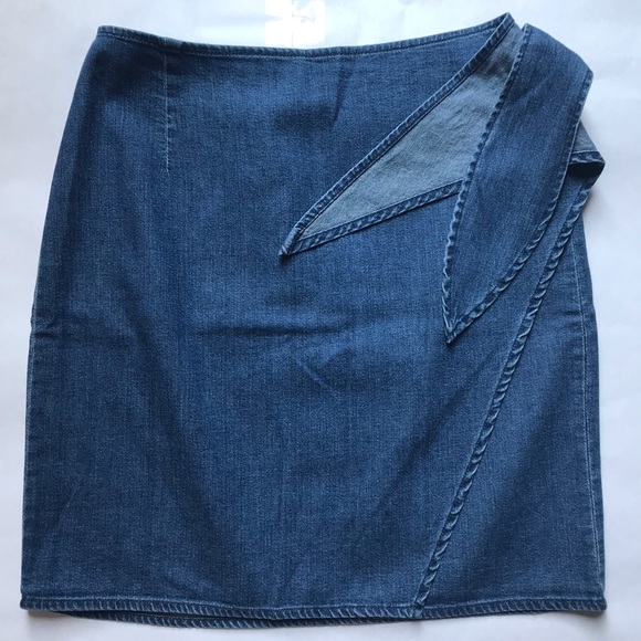 Vintage GAP Wrap Mini Skirt Size Small Blue - Picture 2 of 10